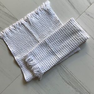 The White Company waffle hand towels 16”x34.5”